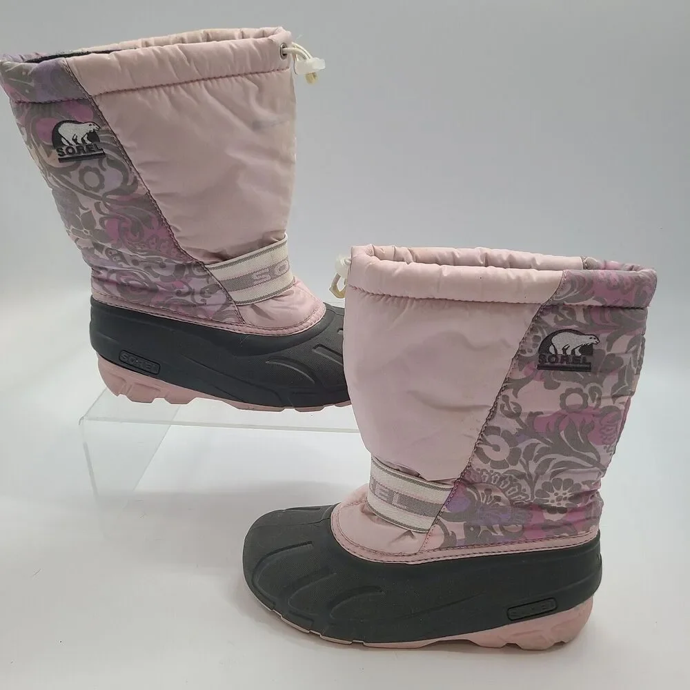 Sorel Pink/ Grey CUB NY 1799-636 Winter Snow Boots Waterproof  Sz 6